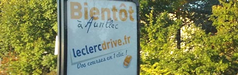 Panneau Leclerc Drive Aurillac