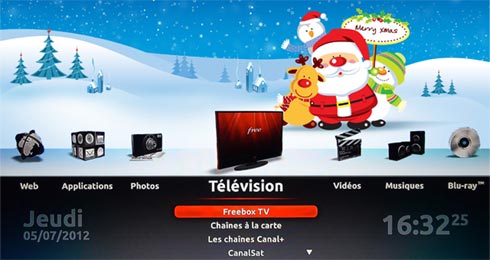 Fond d'écran spécial Noël pour Freebox