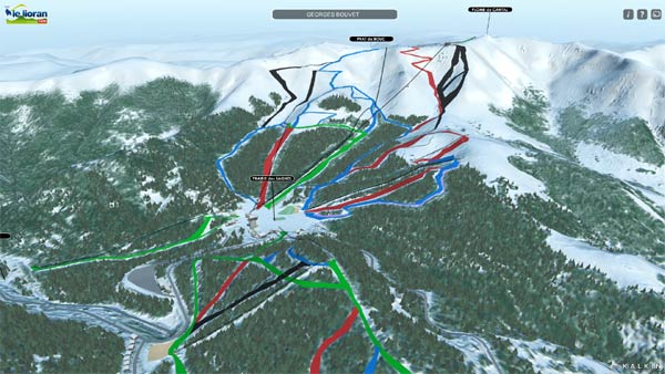 Pistes de ski du Lioran en 3D