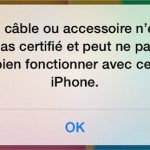 Cable iPhone non certifié Apple