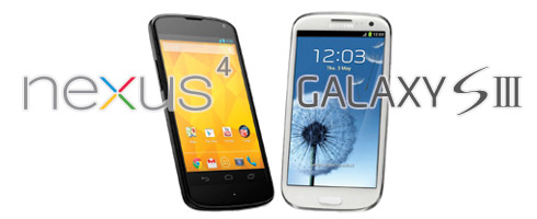 Le choix : Nexus 4 ou Galaxy S3 ?