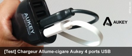 Le chargeur allume-cigare USB intelligent d’Aukey