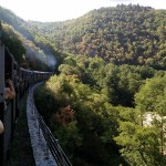 Train dans les gorges du Doux