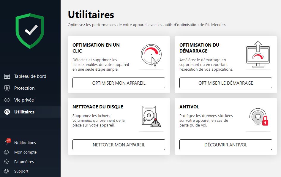 utilitaires Bitdefender